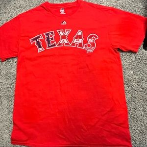 Men's Texas Rangers T Shirt Red Size M